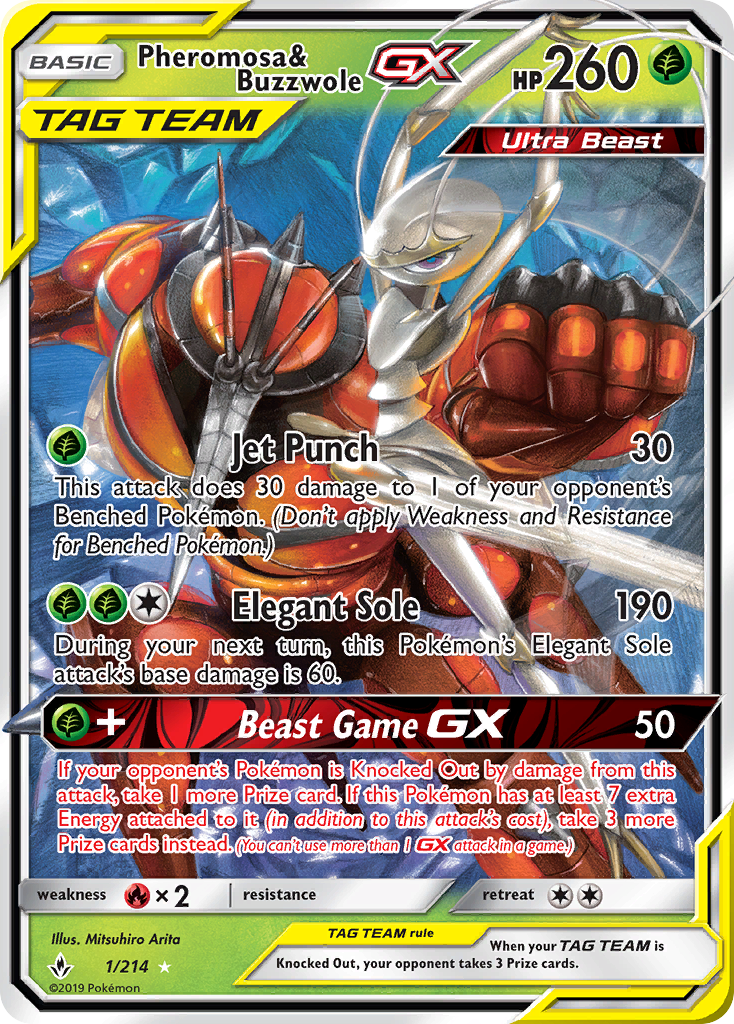 Pheromosa & Buzzwole GX (1/214) [Sun & Moon: Unbroken Bonds] | Game Master's Emporium (The New GME)
