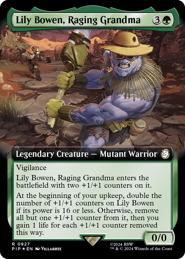 Lily Bowen, Raging Grandma (Extended Art) (Surge Foil) [Fallout] | Game Master's Emporium (The New GME)