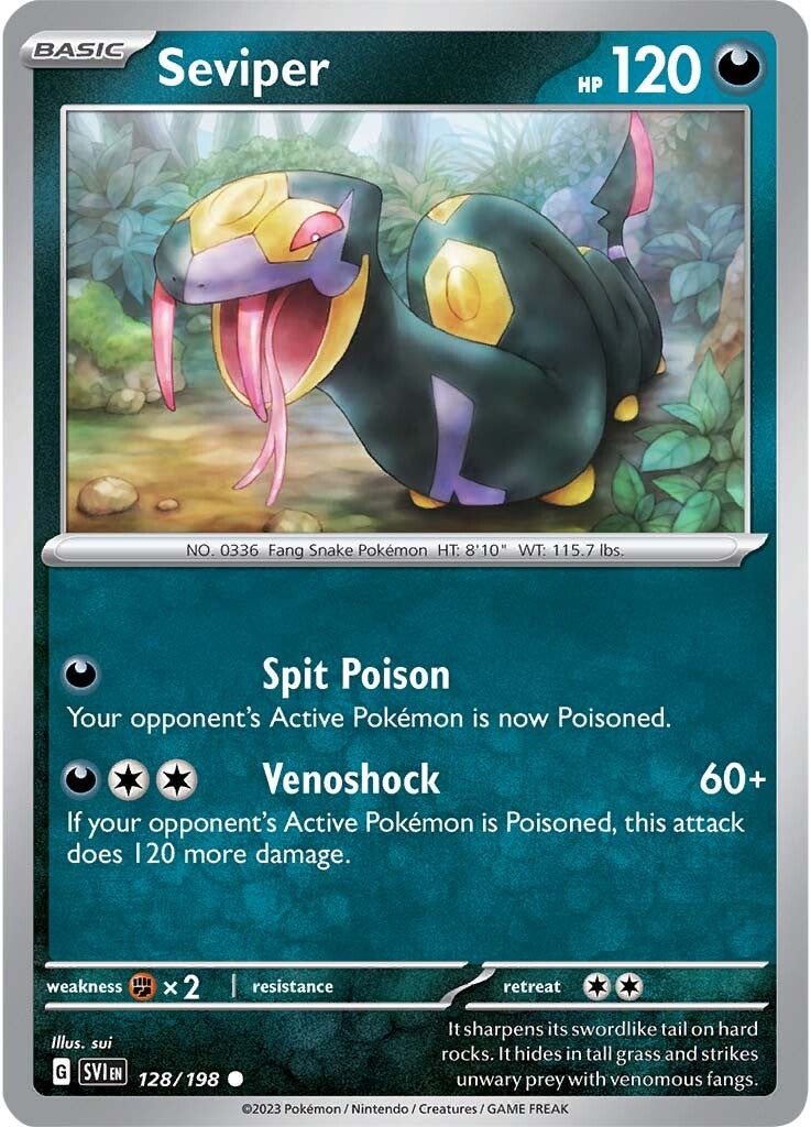 Seviper (128/198) [Scarlet & Violet: Base Set] | Game Master's Emporium (The New GME)