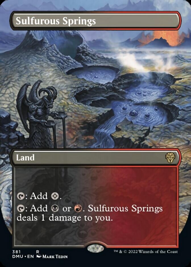 Sulfurous Springs (Borderless Alternate Art) [Dominaria United] | Game Master's Emporium (The New GME)