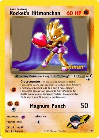 Rocket's Hitmonchan (9) (Jumbo Card) [Best of Promos] | Game Master's Emporium (The New GME)