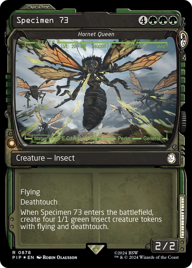 Specimen 73 - Hornet Queen (Showcase) (Surge Foil) [Fallout] | Game Master's Emporium (The New GME)