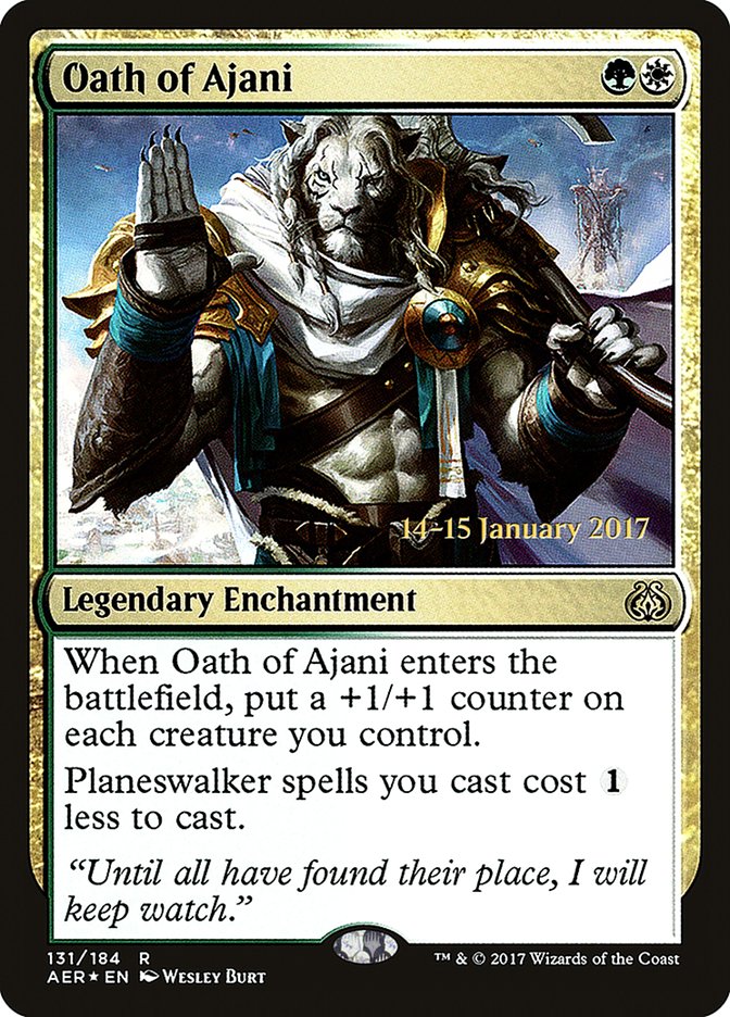 Oath of Ajani [Aether Revolt Prerelease Promos] | Game Master's Emporium (The New GME)
