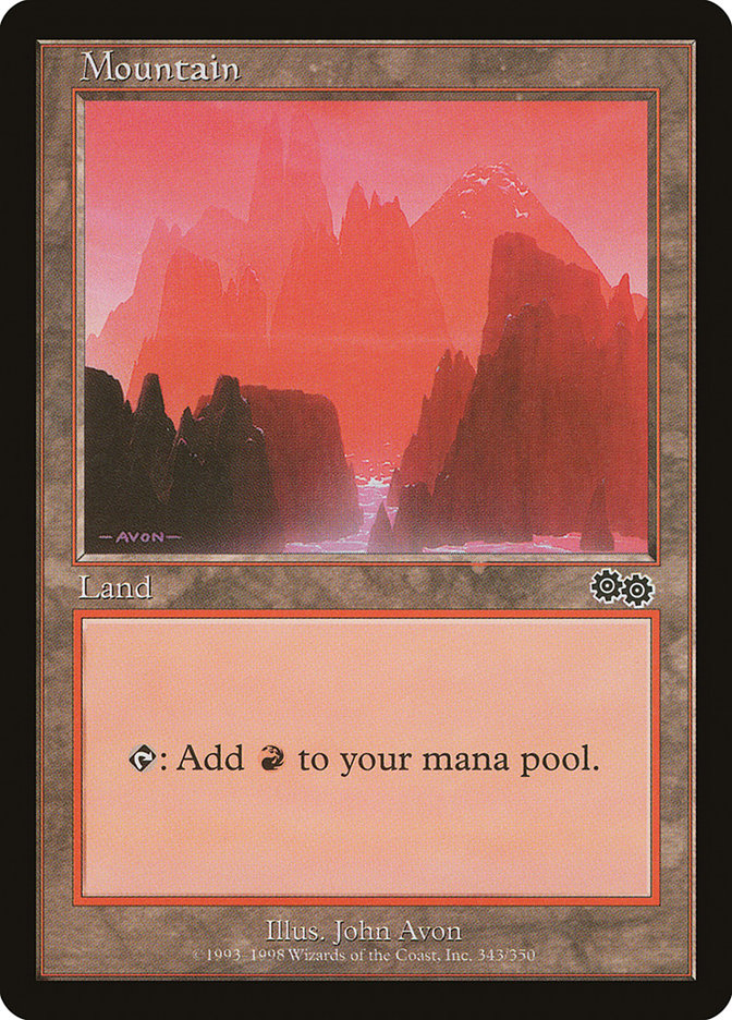 Mountain (343) [Urza's Saga] | Game Master's Emporium (The New GME)
