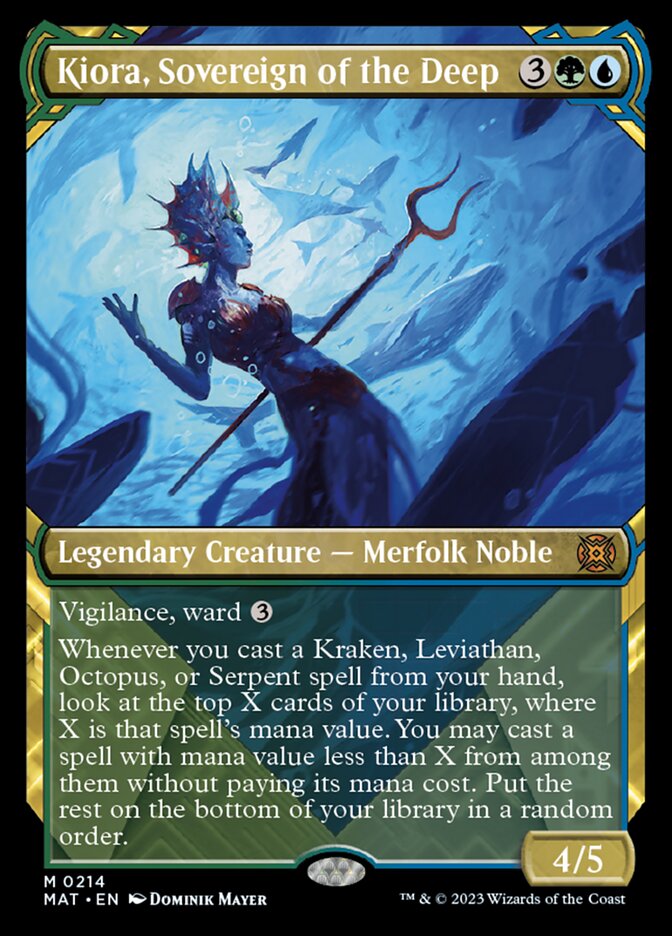 Kiora, Sovereign of the Deep (Showcase Halo Foil) [March of the Machine: The Aftermath] | Game Master's Emporium (The New GME)