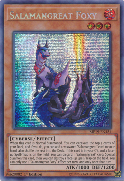 Salamangreat Foxy [MP19-EN154] Prismatic Secret Rare | Game Master's Emporium (The New GME)