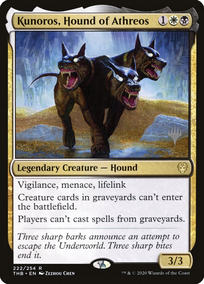 Kunoros, Hound of Athreos (Promo Pack) [Theros Beyond Death Promos] | Game Master's Emporium (The New GME)