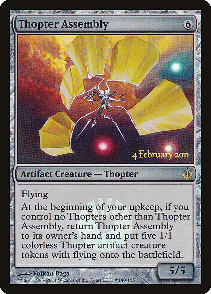 Thopter Assembly [Mirrodin Besieged Prerelease Promos] | Game Master's Emporium (The New GME)