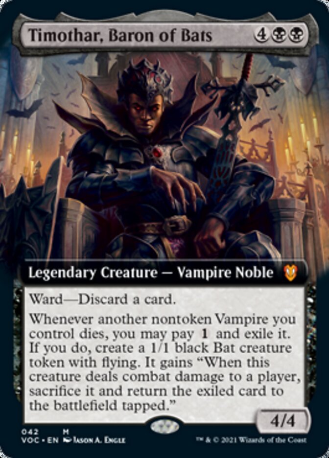 Timothar, Baron of Bats (Extended Art) [Innistrad: Crimson Vow Commander] | Game Master's Emporium (The New GME)