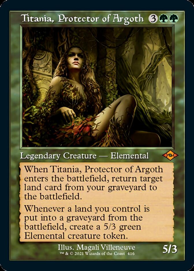 Titania, Protector of Argoth (Retro Foil Etched) [Modern Horizons 2] | Game Master's Emporium (The New GME)