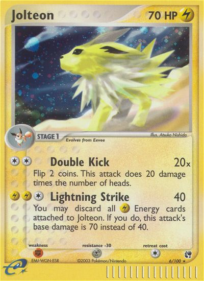 Jolteon (6/100) [EX: Sandstorm] | Game Master's Emporium (The New GME)