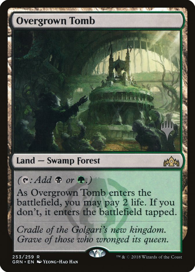 Overgrown Tomb (Promo Pack) [Guilds of Ravnica Promos] | Game Master's Emporium (The New GME)
