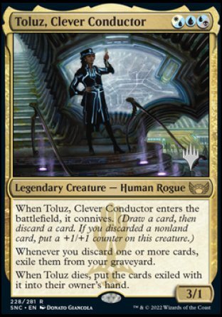 Toluz, Clever Conductor (Promo Pack) [Streets of New Capenna Promos] | Game Master's Emporium (The New GME)