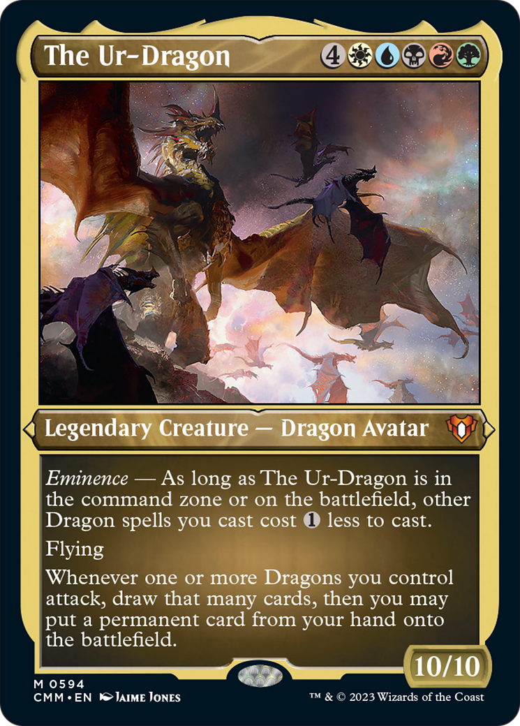 The Ur-Dragon (Foil Etched) [Commander Masters] | Game Master's Emporium (The New GME)