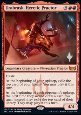 Urabrask, Heretic Praetor (Promo Pack) [Streets of New Capenna Promos] | Game Master's Emporium (The New GME)