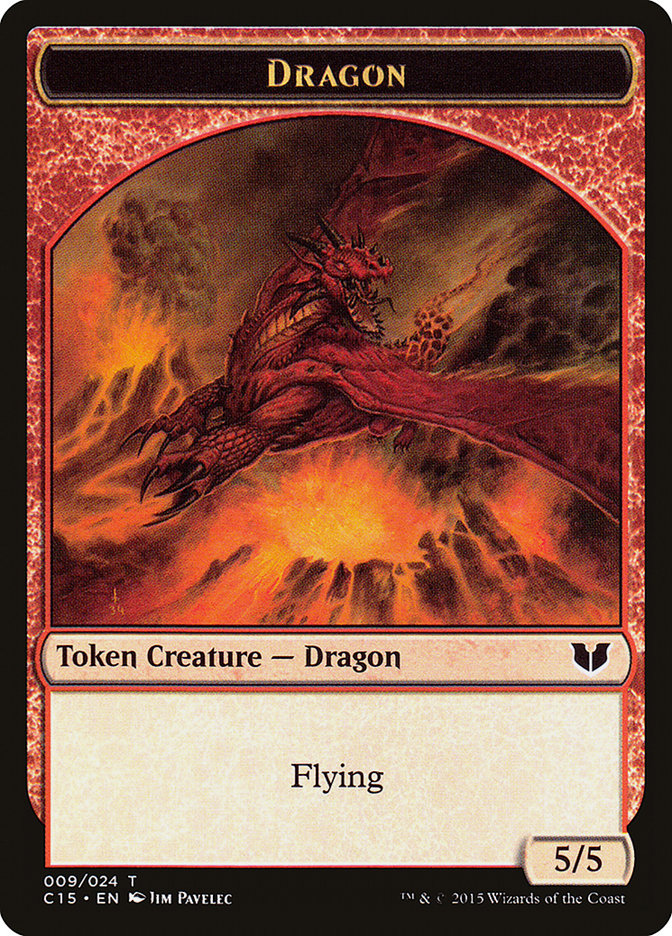 Dragon // Dragon Double-Sided Token [Commander 2015 Tokens] | Game Master's Emporium (The New GME)