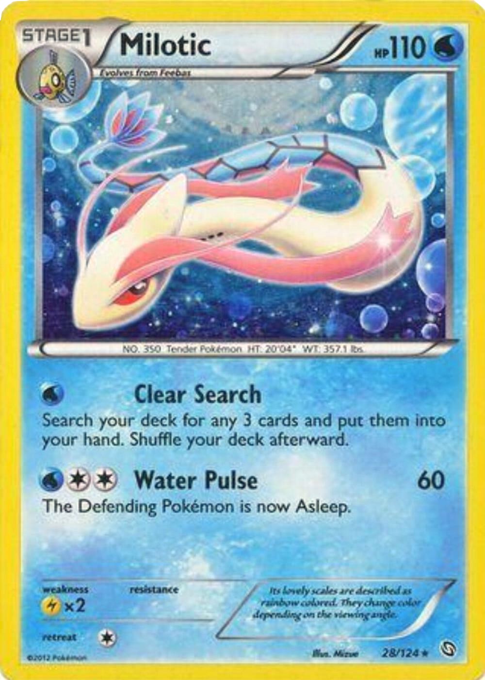 Milotic (28/124) (Cosmos Holo) [Black & White: Dragons Exalted] | Game Master's Emporium (The New GME)