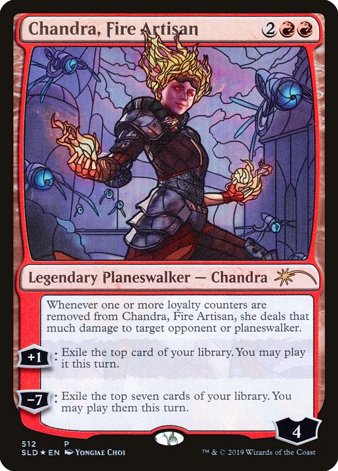 Chandra, Fire Artisan (Stained Glass) [Secret Lair Drop Promos] | Game Master's Emporium (The New GME)