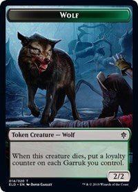 Wolf // Food (17) Double-Sided Token [Throne of Eldraine Tokens] | Game Master's Emporium (The New GME)