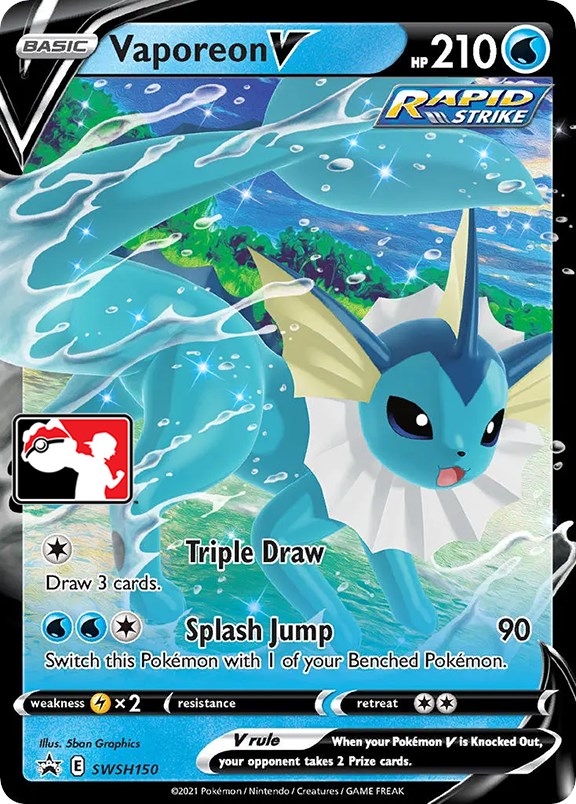 Vaporeon V (SWSH150) [Prize Pack Series One] | Game Master's Emporium (The New GME)