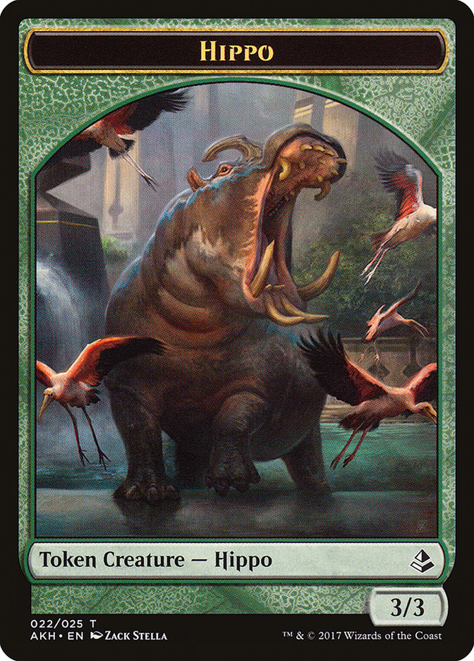 Aven Wind Guide // Hippo Double-Sided Token [Amonkhet Tokens] | Game Master's Emporium (The New GME)
