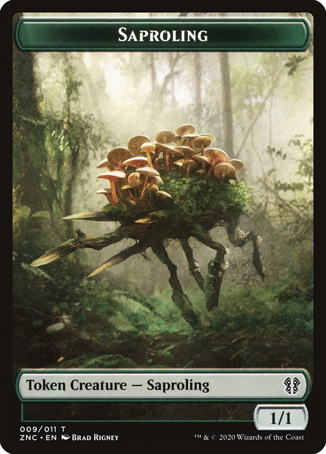 Beast // Saproling Double-Sided Token [Zendikar Rising Commander Tokens] | Game Master's Emporium (The New GME)