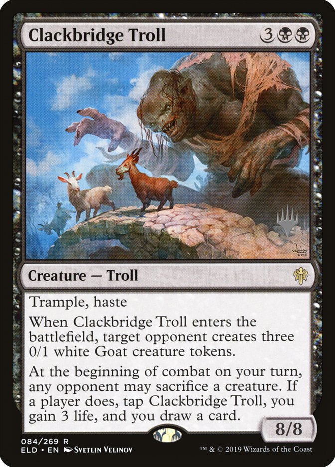 Clackbridge Troll (Promo Pack) [Throne of Eldraine Promos] | Game Master's Emporium (The New GME)