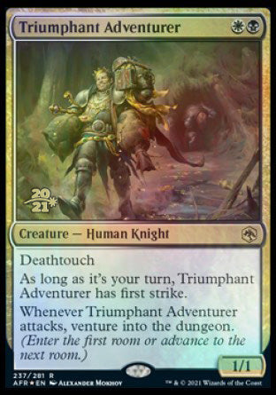 Triumphant Adventurer [Dungeons & Dragons: Adventures in the Forgotten Realms Prerelease Promos] | Game Master's Emporium (The New GME)