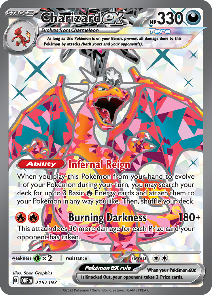 Charizard ex (215/197) [Scarlet & Violet: Obsidian Flames] | Game Master's Emporium (The New GME)