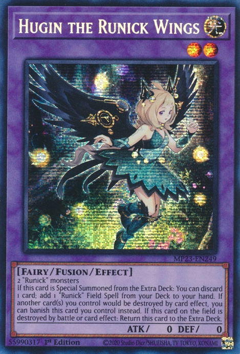 Hugin the Runick Wings [MP23-EN249] Prismatic Secret Rare | Game Master's Emporium (The New GME)