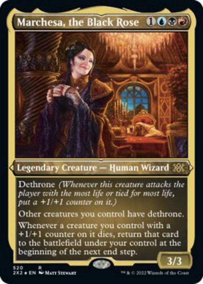 Marchesa, the Black Rose (Foil Etched) [Double Masters 2022] | Game Master's Emporium (The New GME)