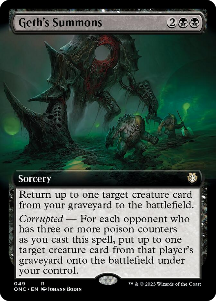 Geth's Summons (Extended Art) [Phyrexia: All Will Be One Commander] | Game Master's Emporium (The New GME)