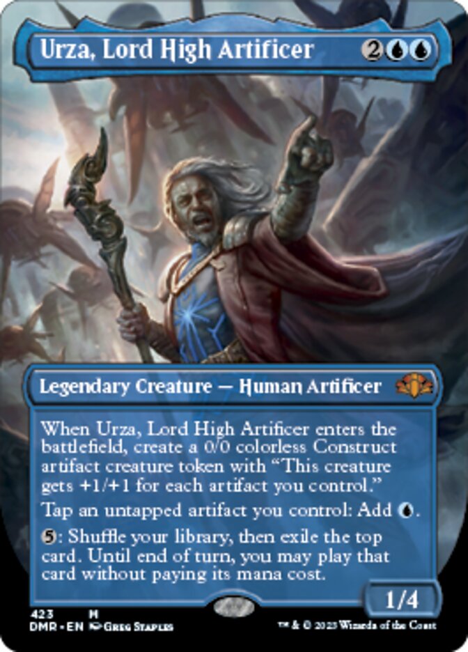 Urza, Lord High Artificer (Borderless Alternate Art) [Dominaria Remastered] | Game Master's Emporium (The New GME)