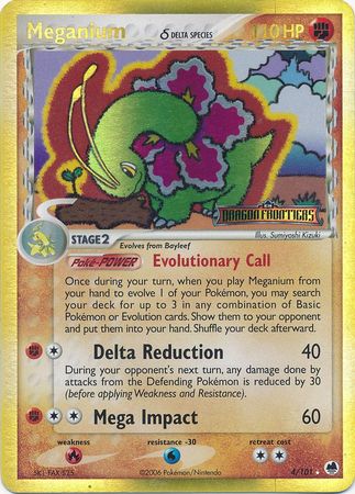 Meganium (4/101) (Delta Species) (Stamped) [EX: Dragon Frontiers] | Game Master's Emporium (The New GME)