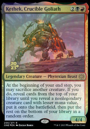 Kethek, Crucible Goliath [Phyrexia: All Will Be One Prerelease Promos] | Game Master's Emporium (The New GME)