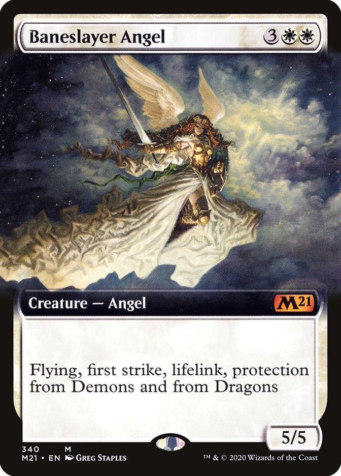 Baneslayer Angel (Extended Art) [Core Set 2021] | Game Master's Emporium (The New GME)