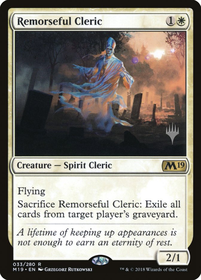 Remorseful Cleric (Promo Pack) [Core Set 2019 Promos] | Game Master's Emporium (The New GME)