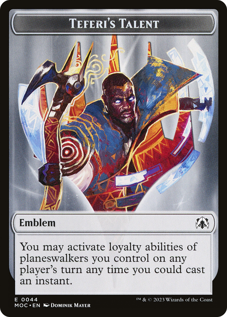 First Mate Ragavan // Teferi's Talent Emblem Double-Sided Token [March of the Machine Commander Tokens] | Game Master's Emporium (The New GME)