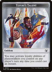 First Mate Ragavan // Teferi's Talent Emblem Double-Sided Token [March of the Machine Commander Tokens] | Game Master's Emporium (The New GME)