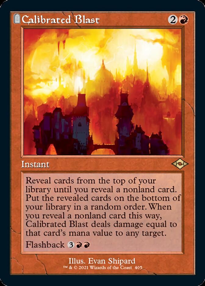 Calibrated Blast (Retro Foil Etched) [Modern Horizons 2] | Game Master's Emporium (The New GME)