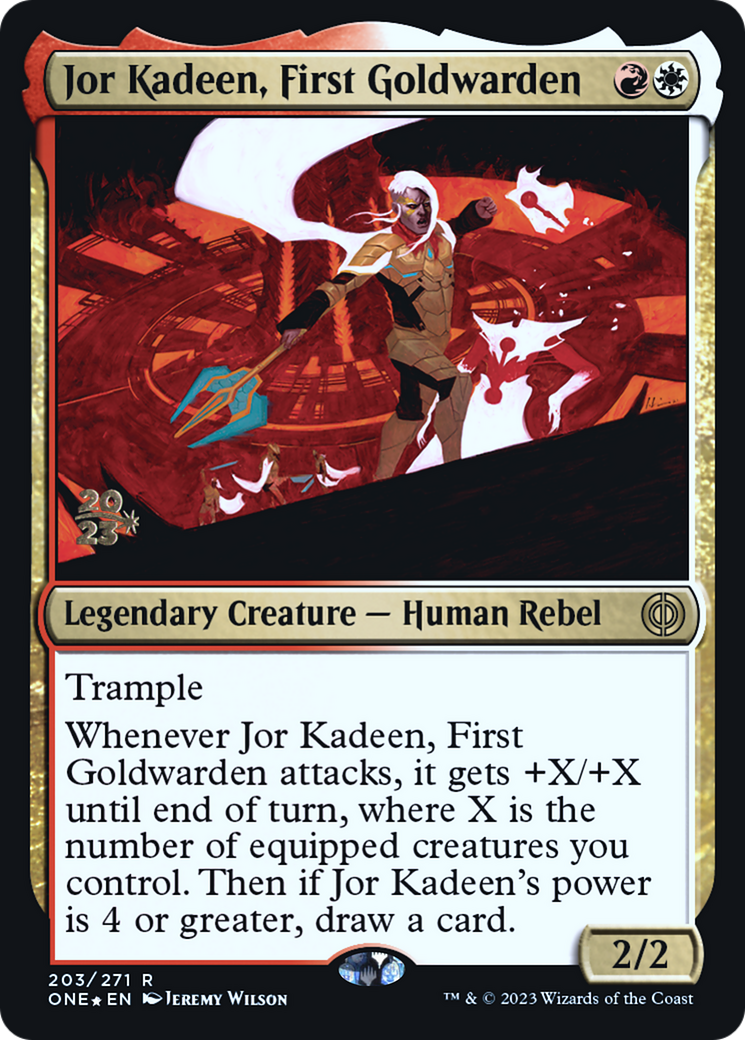 Jor Kadeen, First Goldwarden [Phyrexia: All Will Be One Prerelease Promos] | Game Master's Emporium (The New GME)