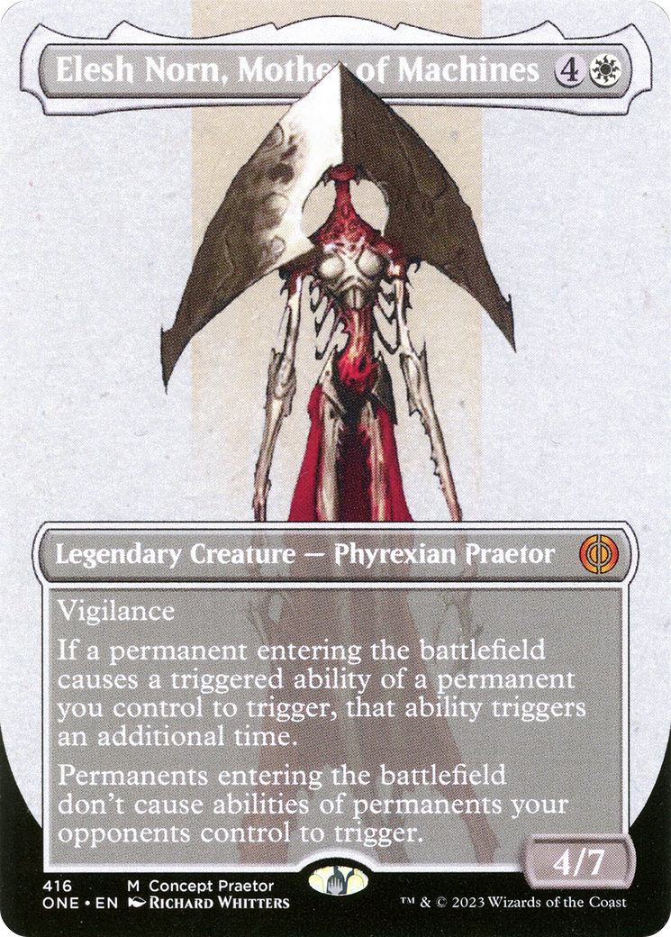 Elesh Norn, Mother of Machines (Borderless Concept Praetors) [Phyrexia: All Will Be One] | Game Master's Emporium (The New GME)