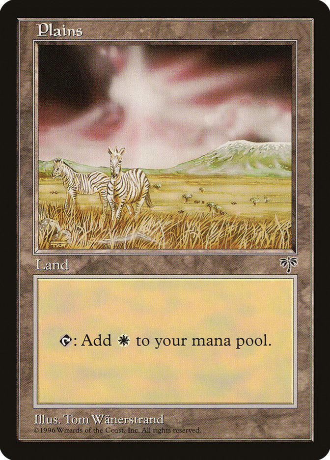 Plains (Zebras / Signature on Left) [Mirage] | Game Master's Emporium (The New GME)