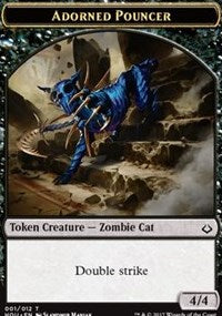 Adorned Pouncer // Warrior Double-Sided Token [Hour of Devastation Tokens] | Game Master's Emporium (The New GME)