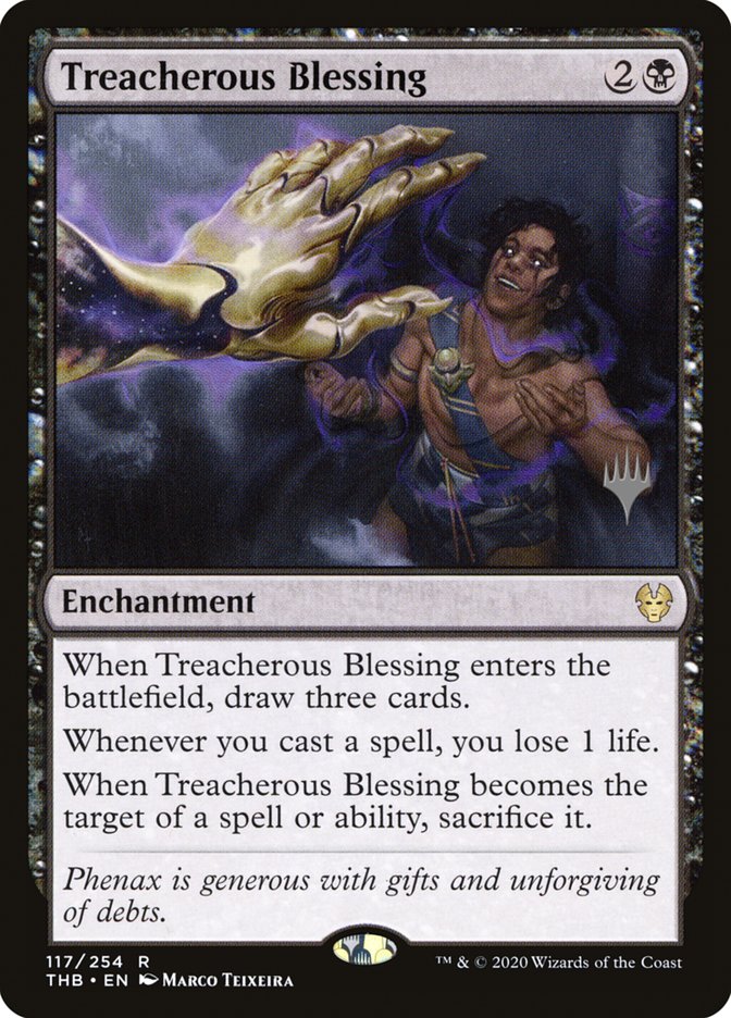 Treacherous Blessing (Promo Pack) [Theros Beyond Death Promos] | Game Master's Emporium (The New GME)
