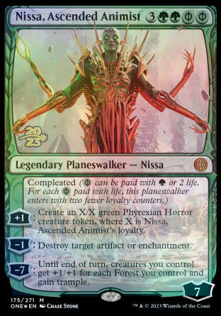 Nissa, Ascended Animist [Phyrexia: All Will Be One Prerelease Promos] | Game Master's Emporium (The New GME)