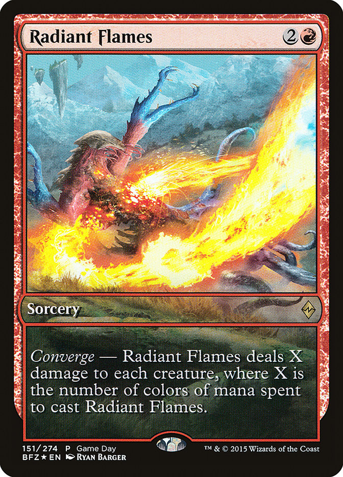 Radiant Flames (Game Day) [Battle for Zendikar Promos] | Game Master's Emporium (The New GME)