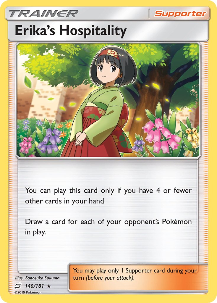 Erika's Hospitality (140/181) (Theme Deck Exclusive) [Sun & Moon: Team Up] | Game Master's Emporium (The New GME)