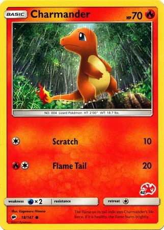 Charmander (18/147) (Charizard Stamp #42) [Battle Academy 2020] | Game Master's Emporium (The New GME)
