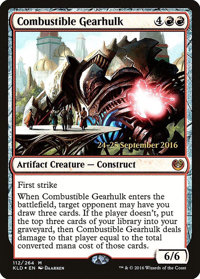 Combustible Gearhulk [Kaladesh Prerelease Promos] | Game Master's Emporium (The New GME)